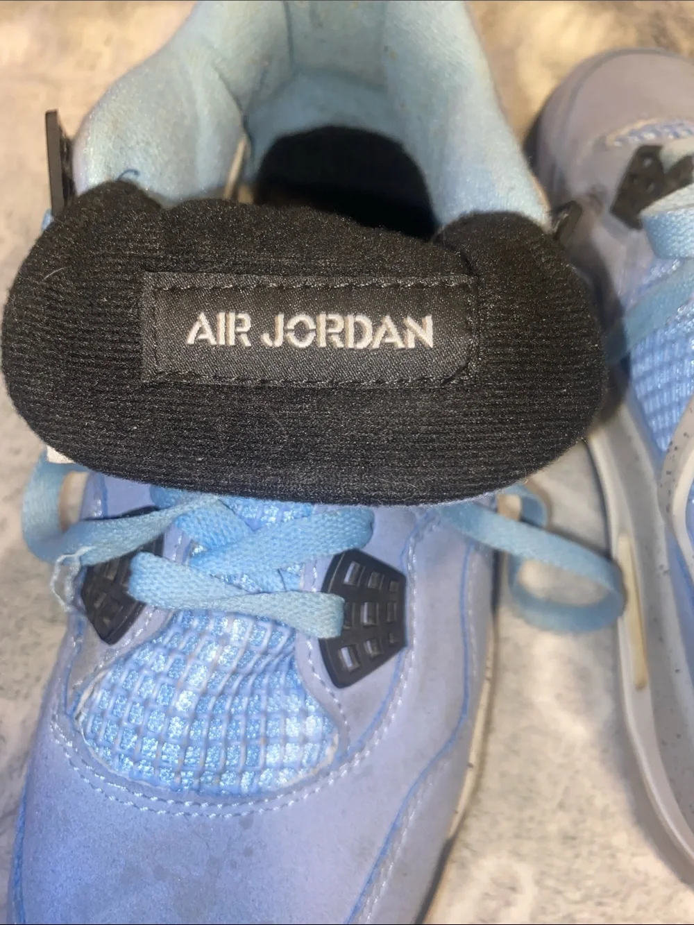 Jordan Men's Athletic Sneakers in Light Blue and Black